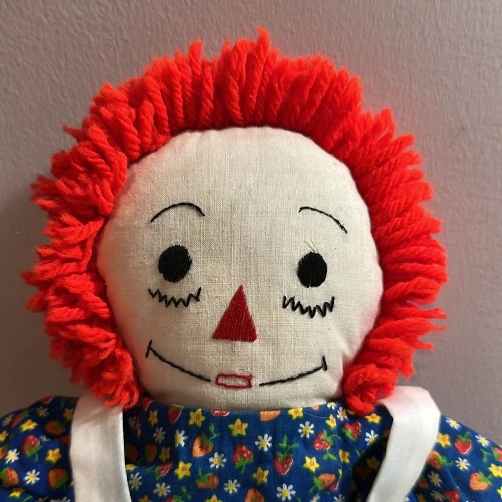 VINTAGE Raggedy Ann Doll Classic Rag Doll with Red Hair 19” tall